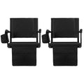2 Pcs Folding Stadium Seat with Back Support and Cushion J500