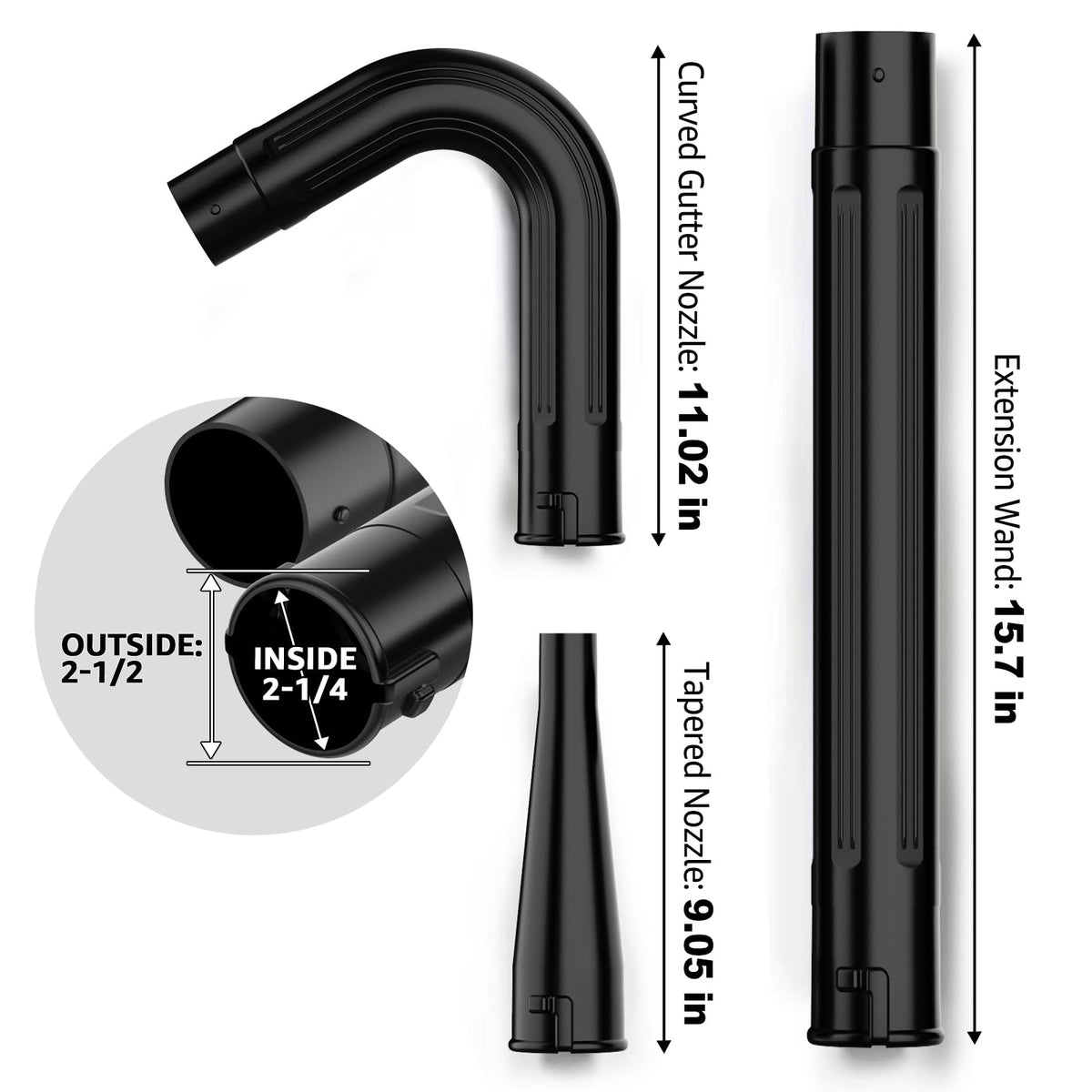 2-1/2 in. Gutter Cleaning Attachment Kit for Wet Dry Vac E8884
