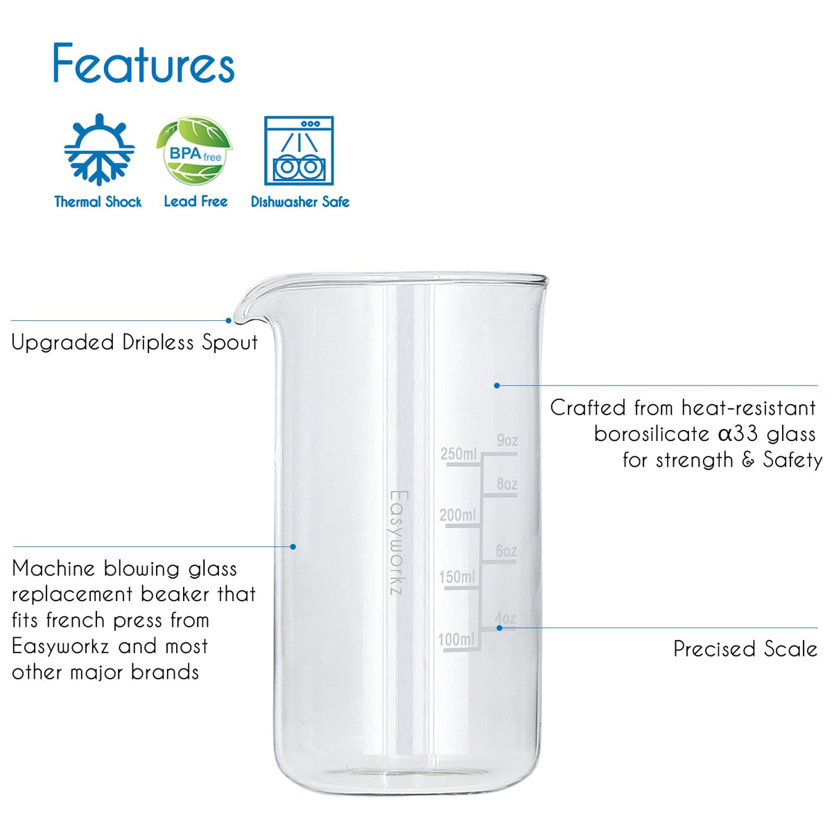 Borosilicate Glass Replacement Beaker G6162