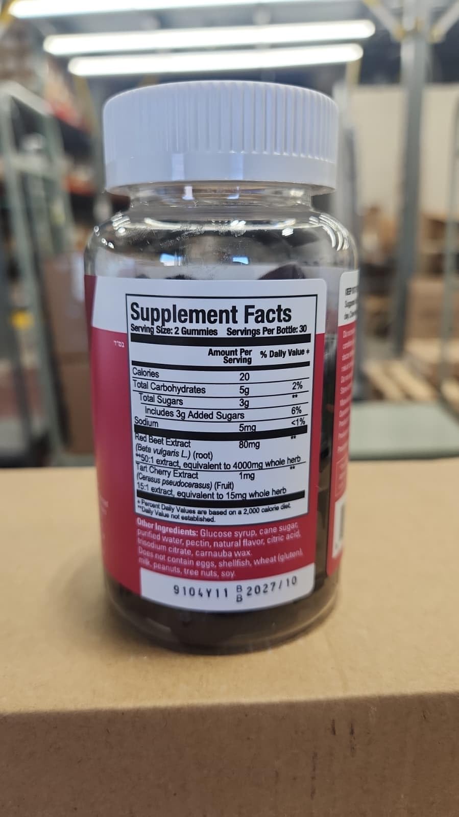 Beet Root Gummies 4000mg & Tart Cherry K262579