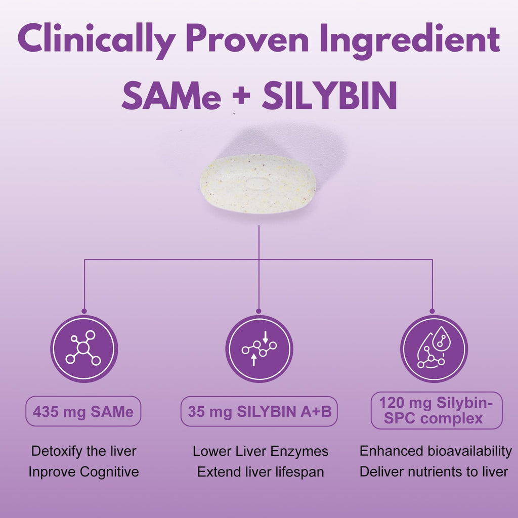 Large Dog Liver Support with 425 mg S-Adenosylmethionine & Silybin A+B, 30 Tablets A768794