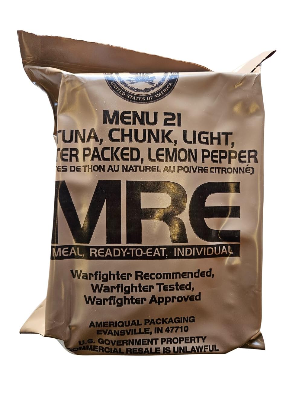 MRE Meal Ready to Eat with Entree Snacks Dessert Drink Mix Utensils S26082