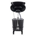 Portable Shampoo Bowl with 2 Buckets, Electric Pump, Drain Hose, 4 Wheels Q2786