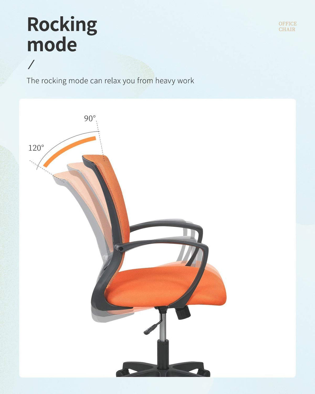 Orange Mesh Office Chair N1164