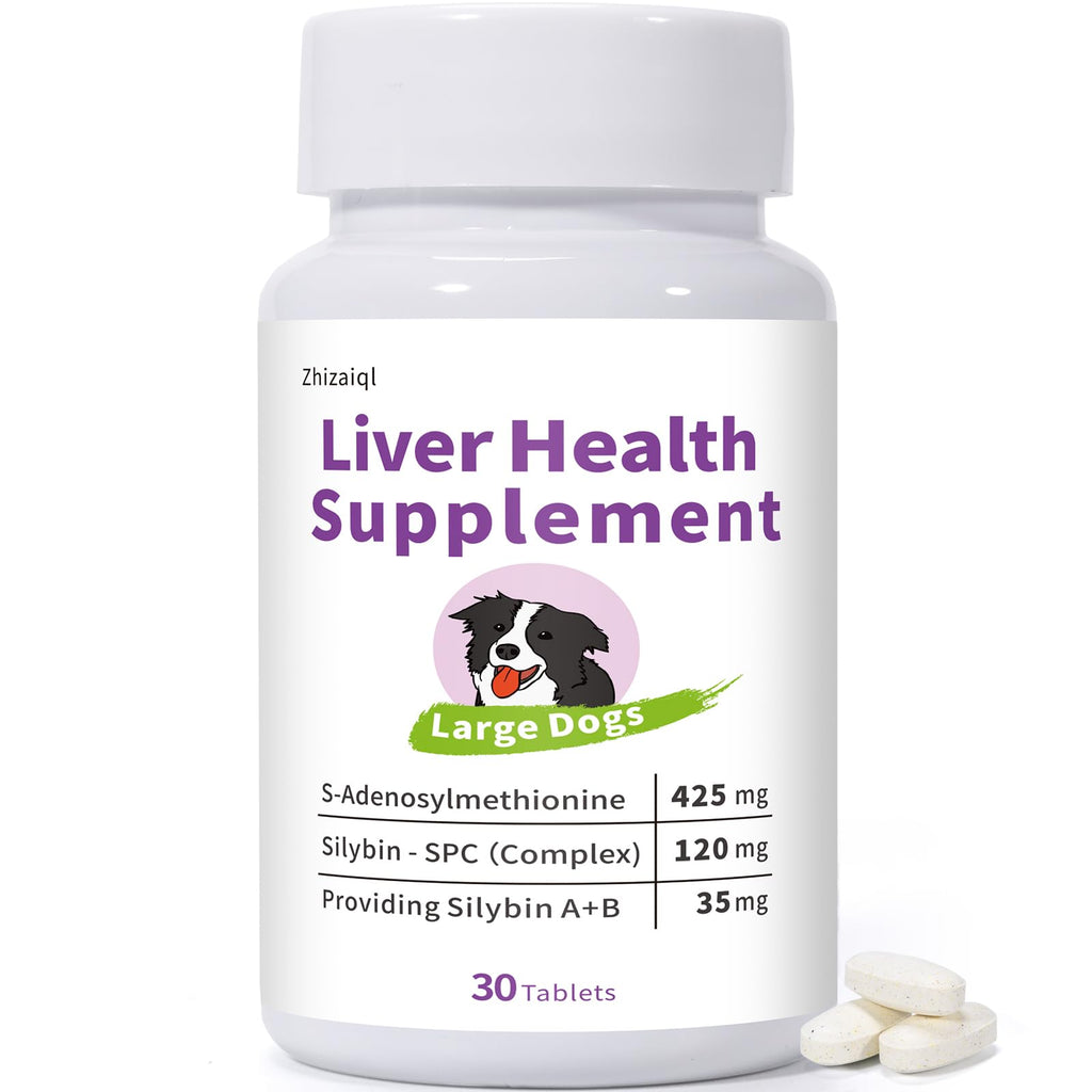 Large Dog Liver Support with 425 mg S-Adenosylmethionine & Silybin A+B, 30 Tablets A768794