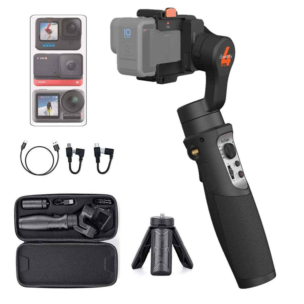 Action Camera Gimbal 3-Axis Splashproof Stabilizer J1693