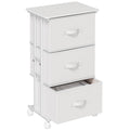 White 3 Drawer Fabric Dresser M741749