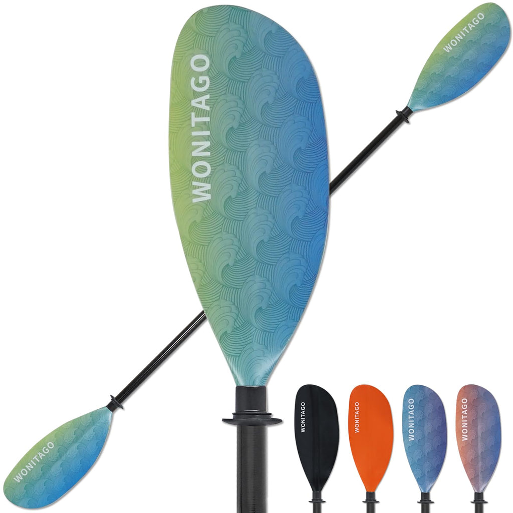 Adjustable Fiberglass Shaft Nylon Blade Kayak Paddle P85855