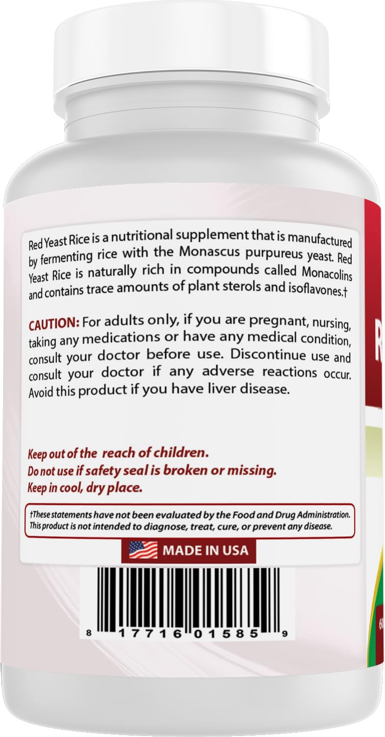 Red Yeast Rice 1200 Mg 60 Tablets T731