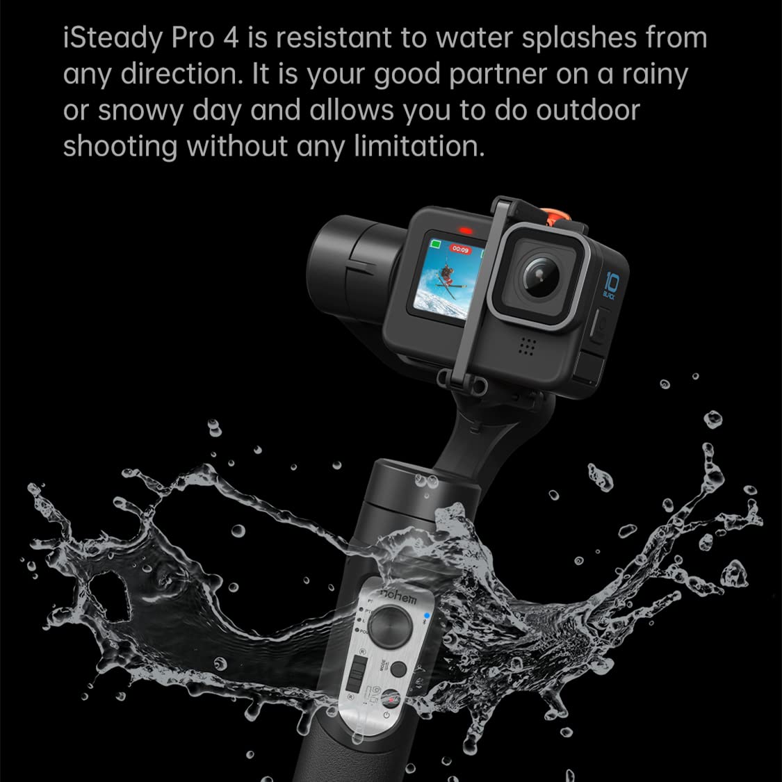 Action Camera Gimbal 3-Axis Splashproof Stabilizer J1693