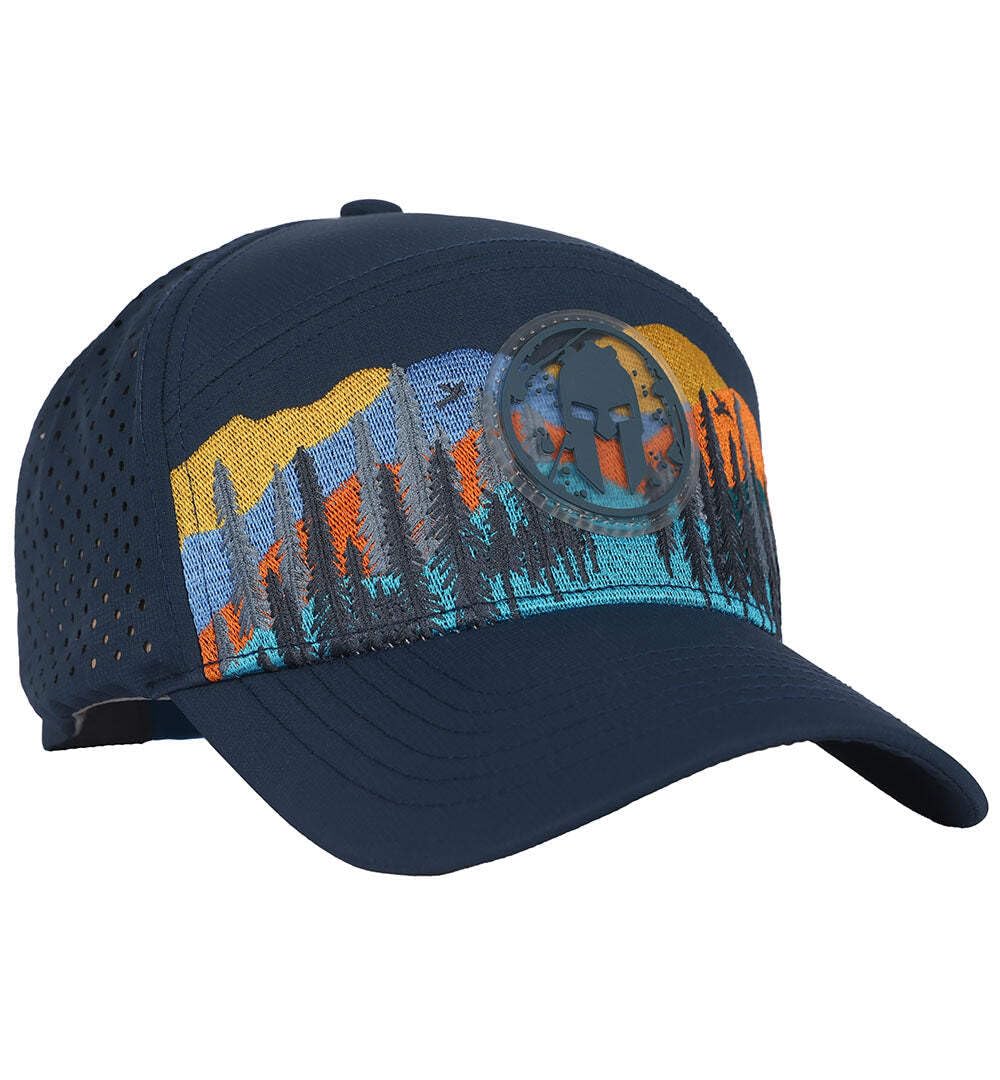 Navy Aqua Trucker Hat H85046