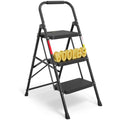 Folding Step Stool 600lbs Max Load Capacity Black T2555