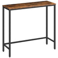 Narrow Console Table, Rustic Brown and Black O5087
