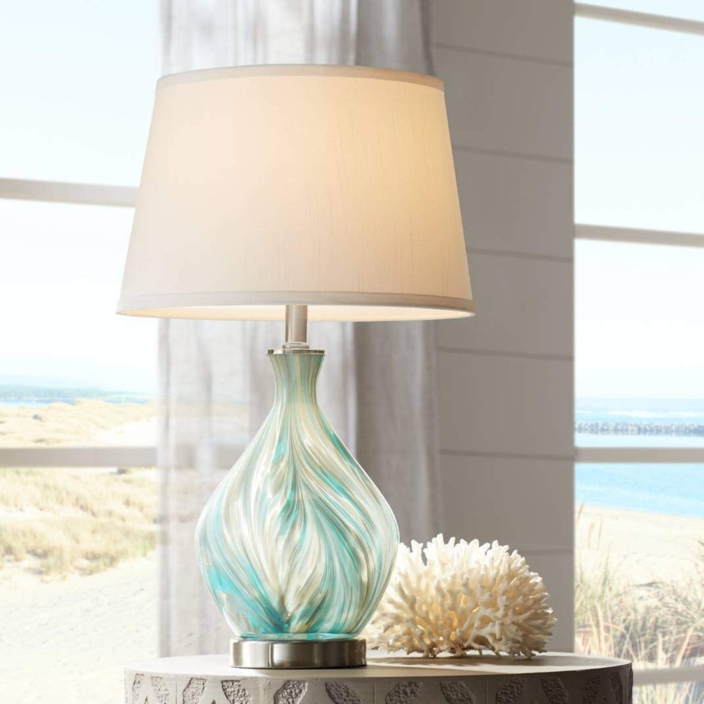22" Art Glass Table Lamps Set of 2 E4997