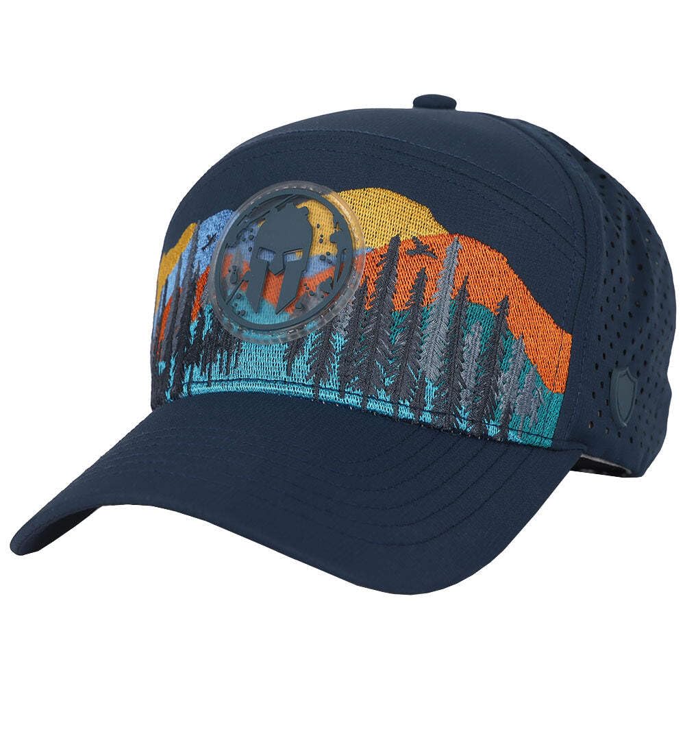 Navy Aqua Trucker Hat H85046