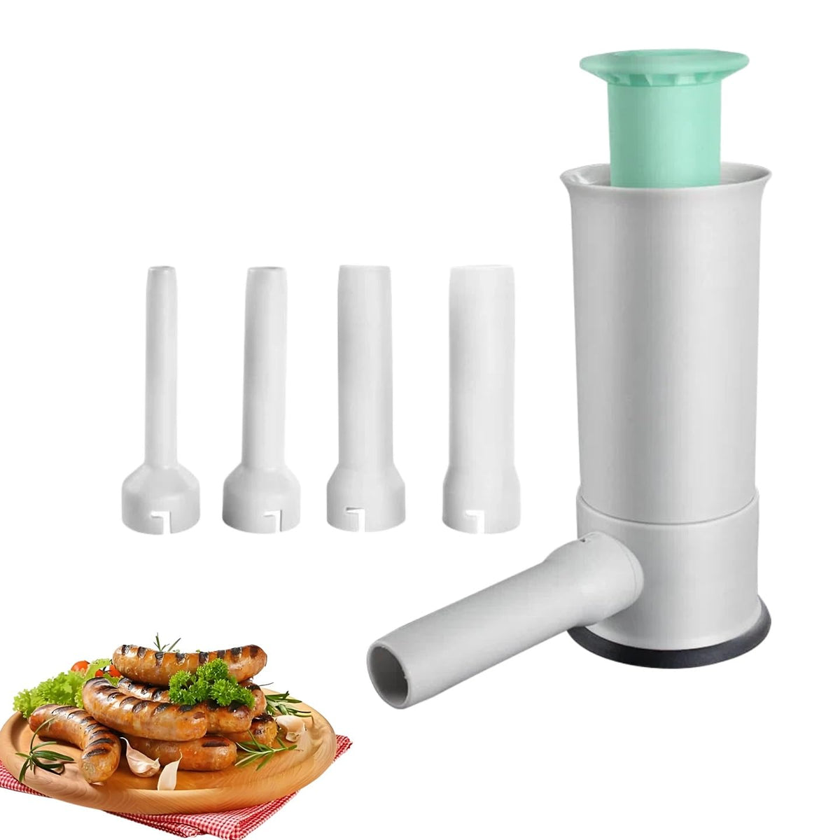 Large Capacity Stainless Steel Sausage Maker with 4 Stuffing Tubes L690