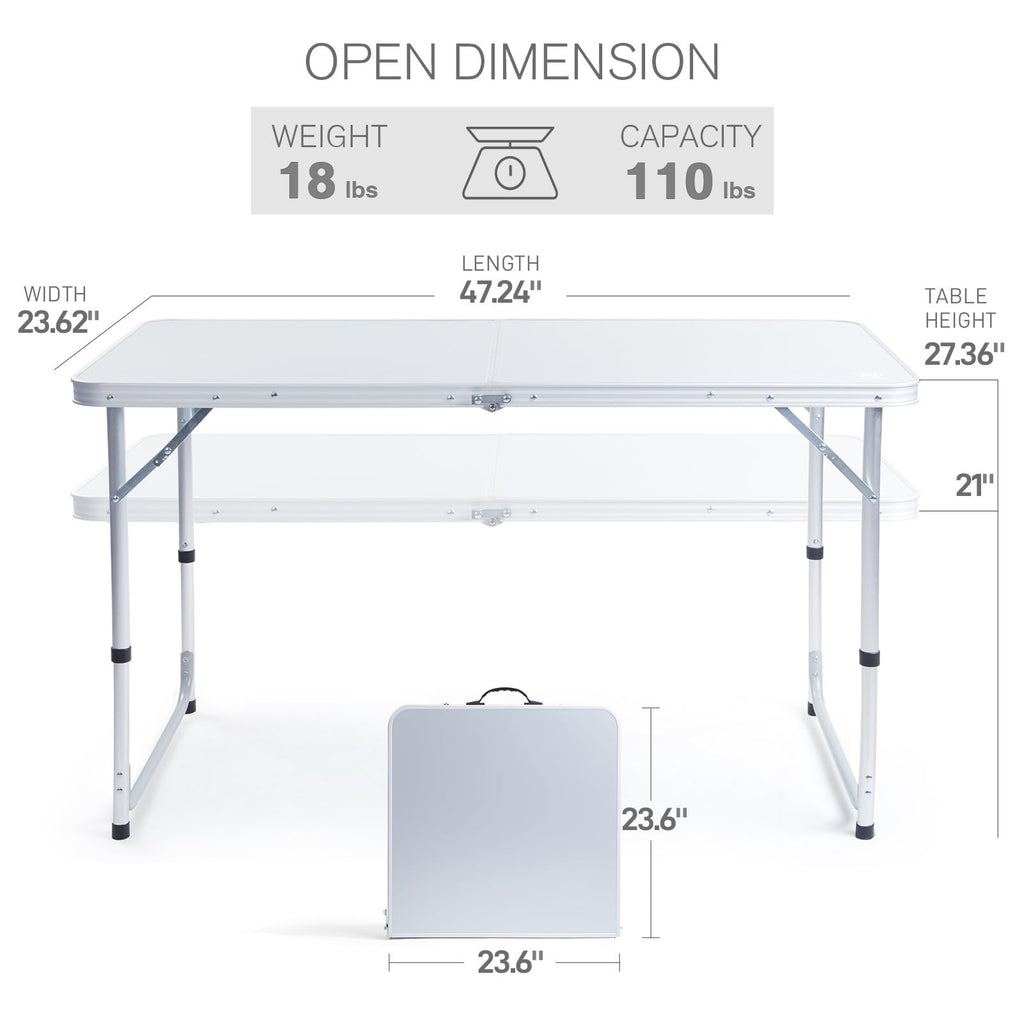Folding Camping Table with Storage T40162