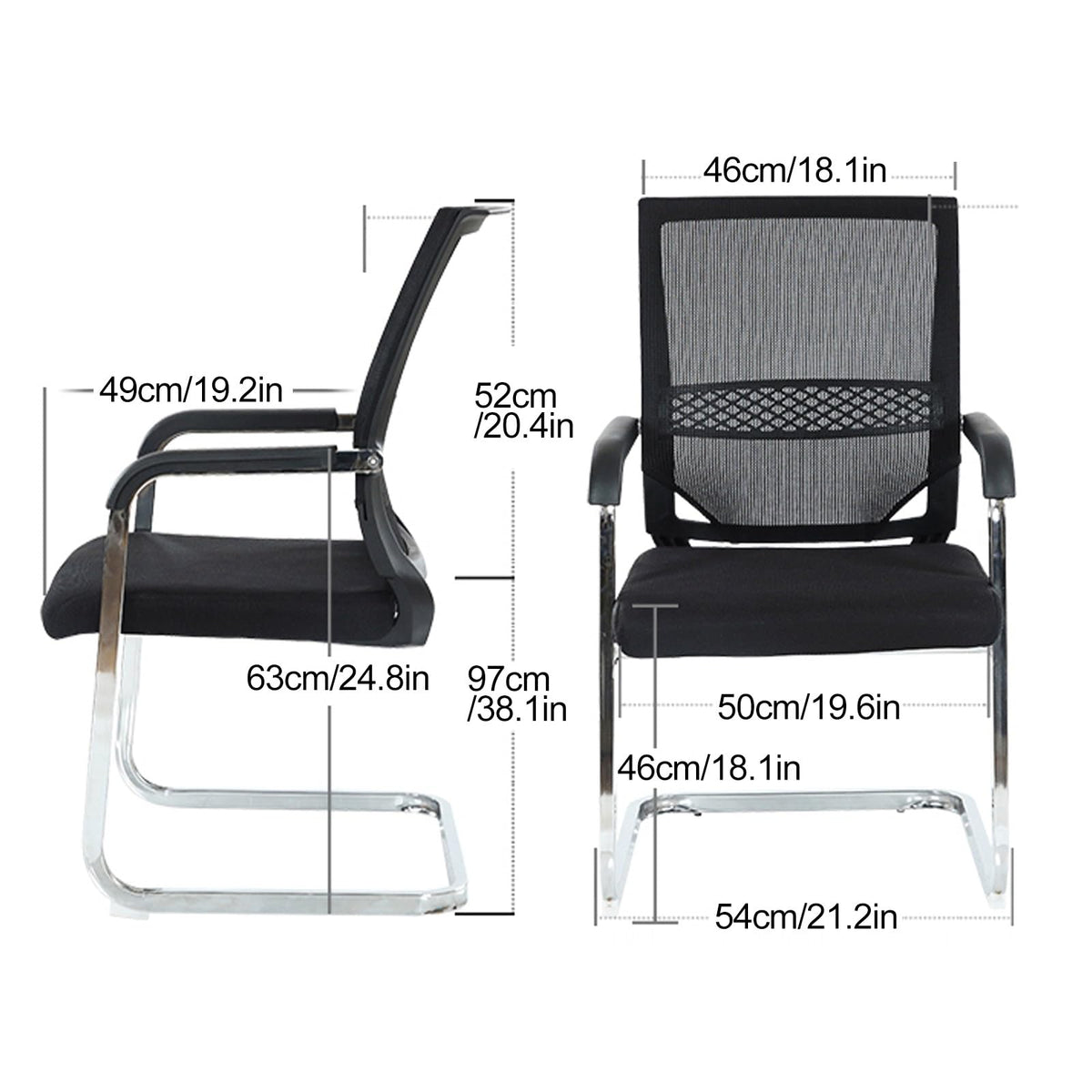 Orange Mesh Ergonomic Desk Chair with Lumbar Support H672