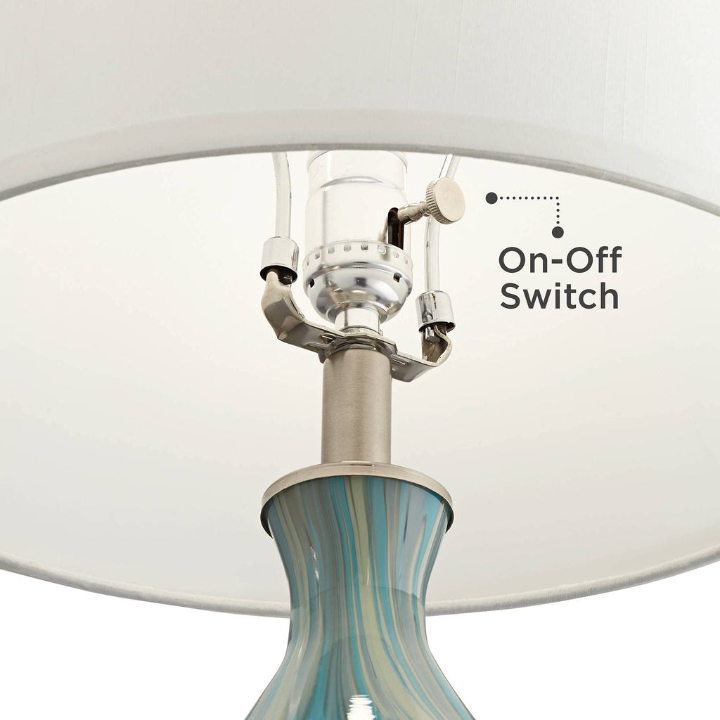 22" Art Glass Table Lamps Set of 2 E4997