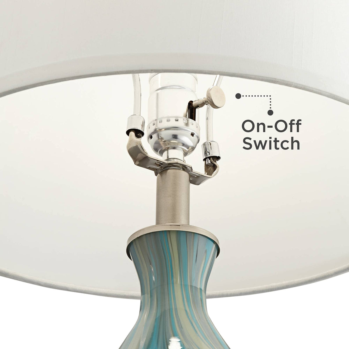 22" Art Glass Table Lamps Set of 2 E4997