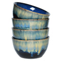 Blue Stoneware Cereal Bowls Set of 4, 26 Oz X1414