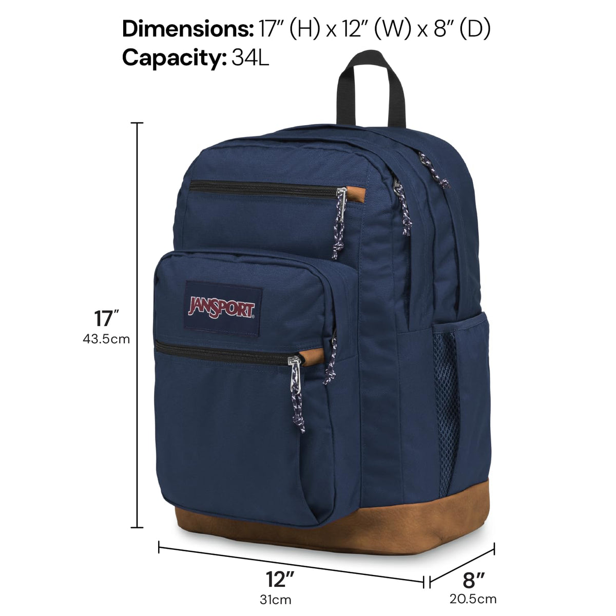 Black 15-inch Laptop Backpack with 2 Compartments V4903