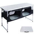 Folding Camping Table with Storage T40162