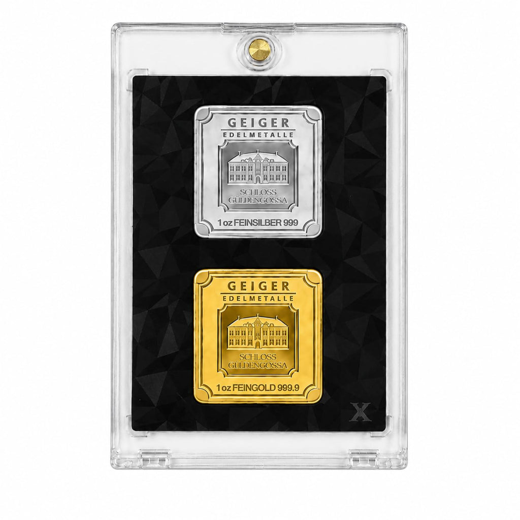 Square Bar Display Case, Magnetic One Touch Bullion Holder, 1 oz (2 Slots) N134