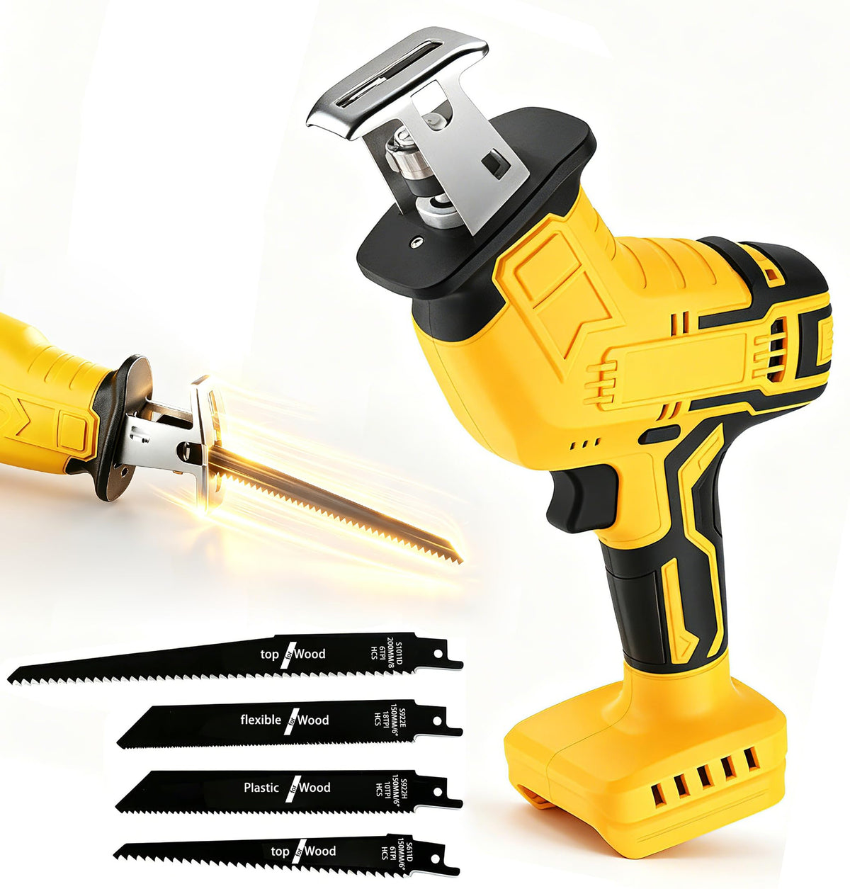 Cordless Reciprocating Saw 400W 3000RPM with 4 Saw Blades U568410