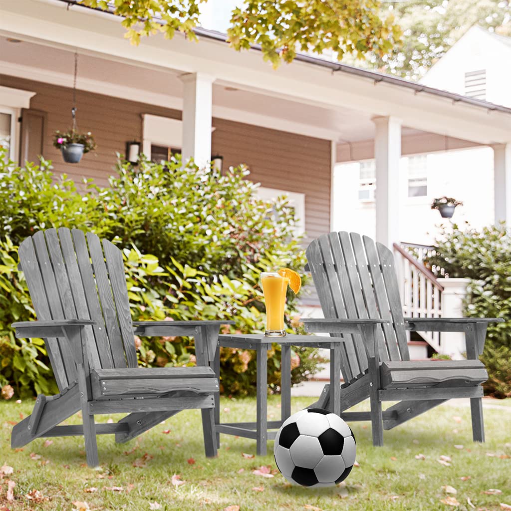 Folding Adirondack Chairs Set of 2 Grey C107