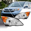 Projector Headlights Assembly with Chrome Housing Amber Corner M7135