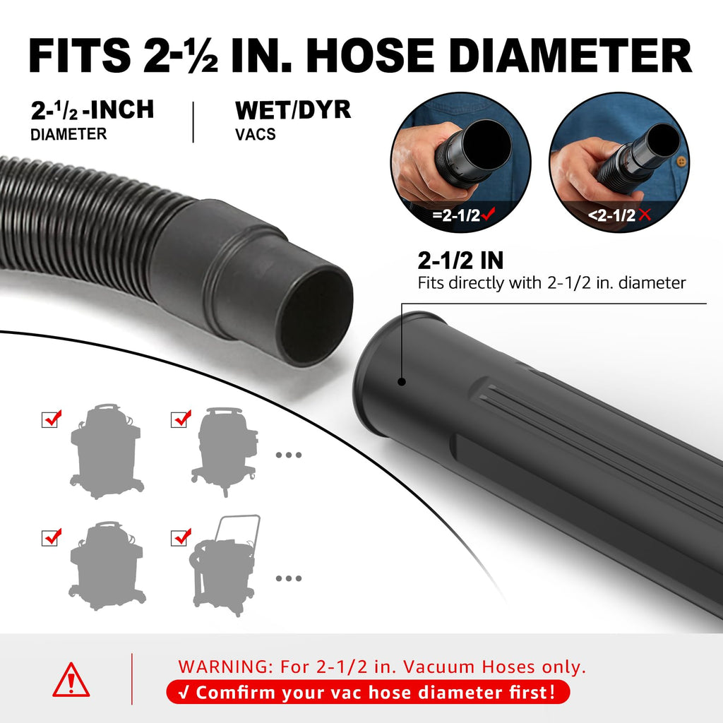 2-1/2 in. Gutter Cleaning Attachment Kit for Wet Dry Vac E8884