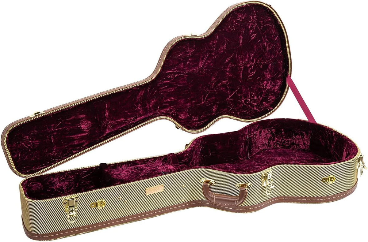 Tweed Wood Case for 6 String Semi-Hollow Electric Guitars J867
