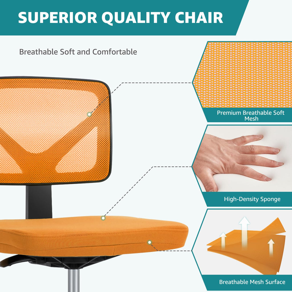 Armless Ergonomic Home Office Chair T537