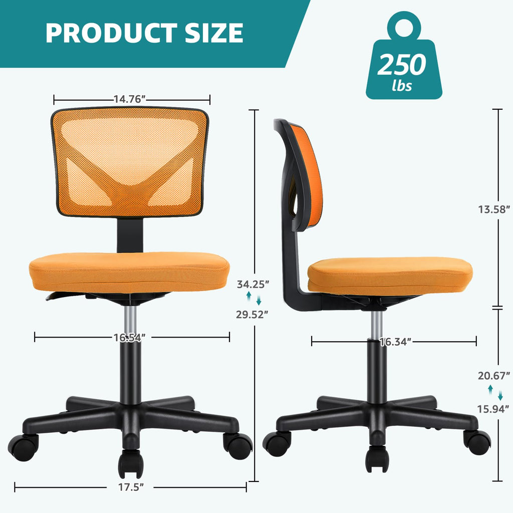 Armless Ergonomic Home Office Chair T537