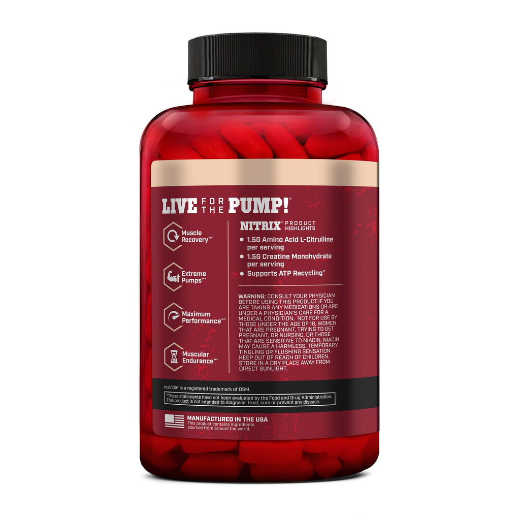Nitric Oxide Workout Supplement, 180 Tablets J8632