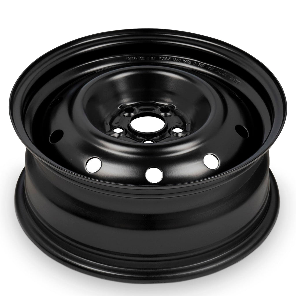 16x6.5 in Steel Wheel Rim 5 Lug 100mm 55mm Offset 56.1mm CB Powder-Coated Black U484