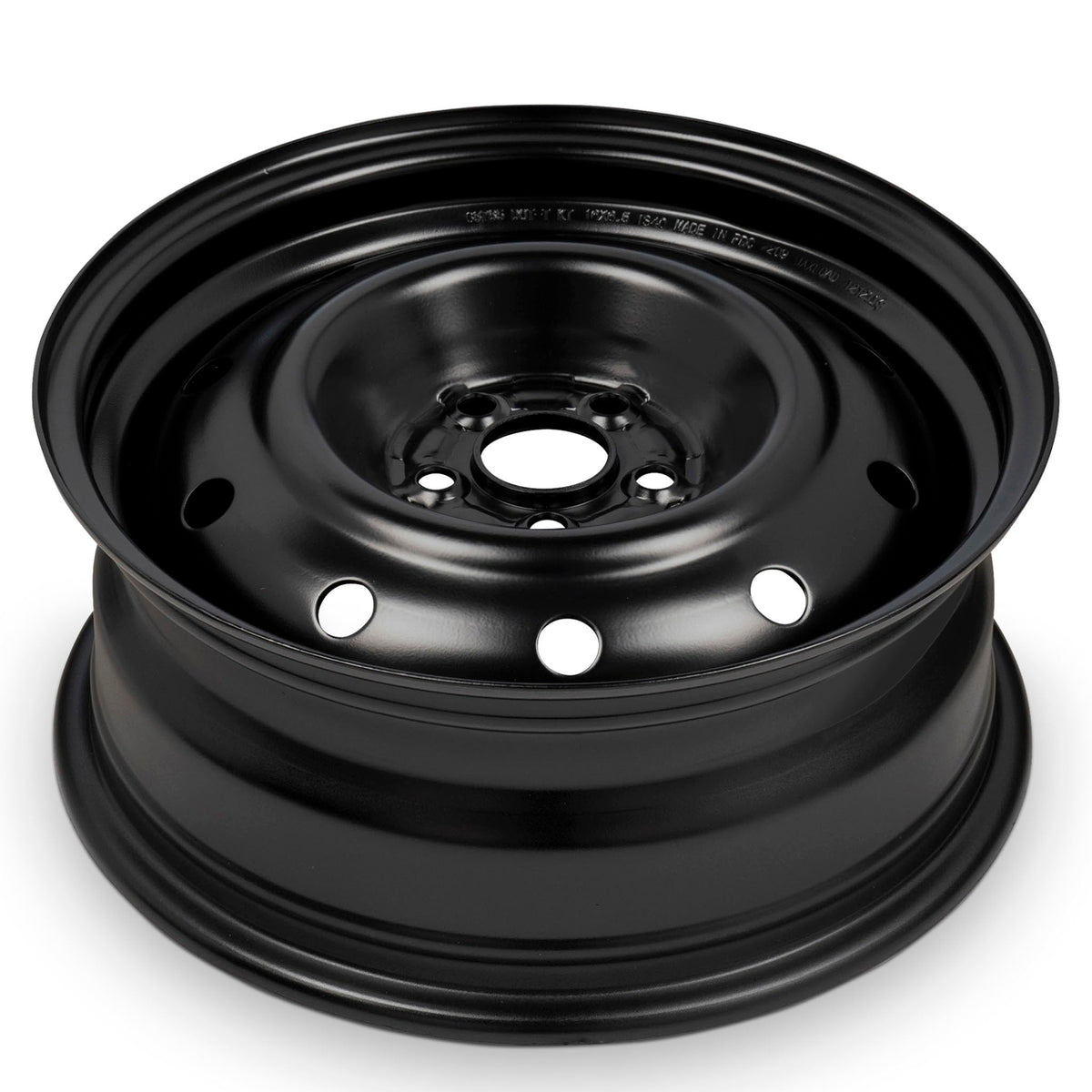 16x6.5 in Steel Wheel Rim 5 Lug 100mm 55mm Offset 56.1mm CB Powder-Coated Black U484