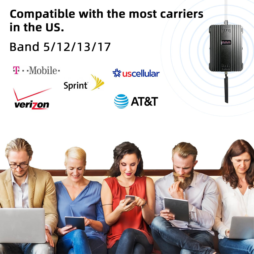 Cell Phone Booster 5G 4G LTE 3G Up to 3000Sq Ft W83342