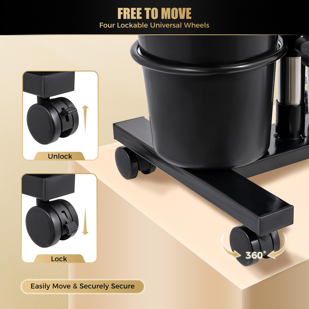 Portable Shampoo Bowl with 2 Buckets, Electric Pump, Drain Hose, 4 Wheels Q2786