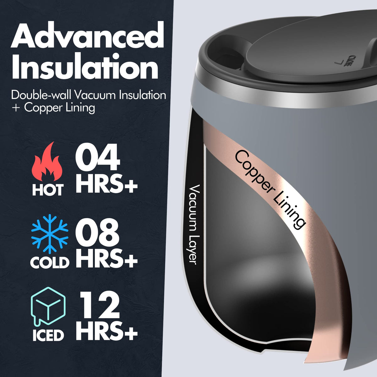16 oz Insulated Stainless Steel Tumbler 2-Pack C78890