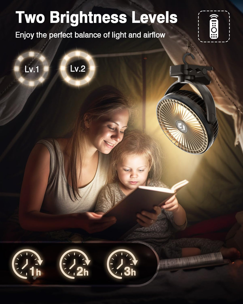 8" Clip On Fan with Lights E962