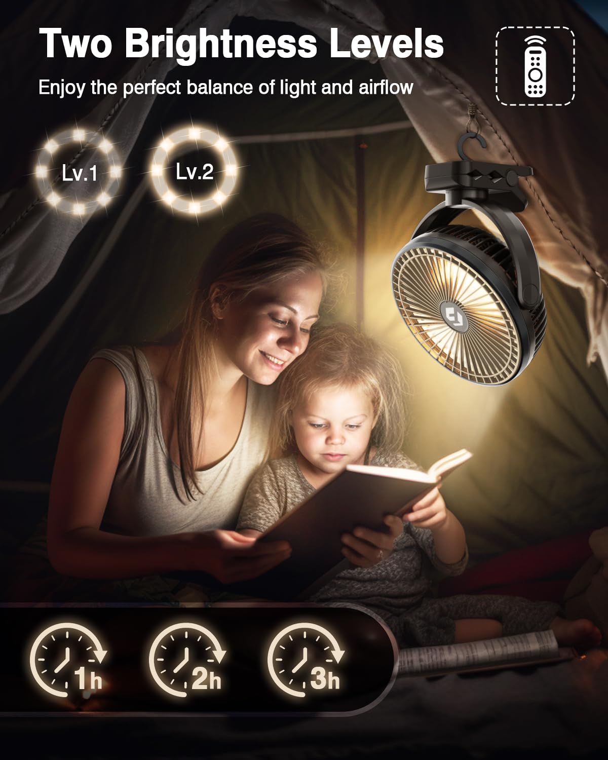 8" Clip On Fan with Lights E962