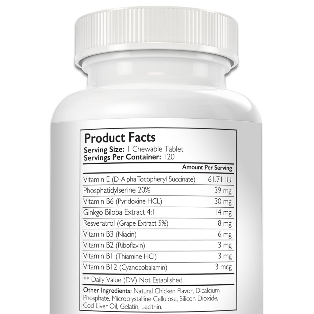 120 Chewable Tablets Cognitive Support Dog Supplement F947