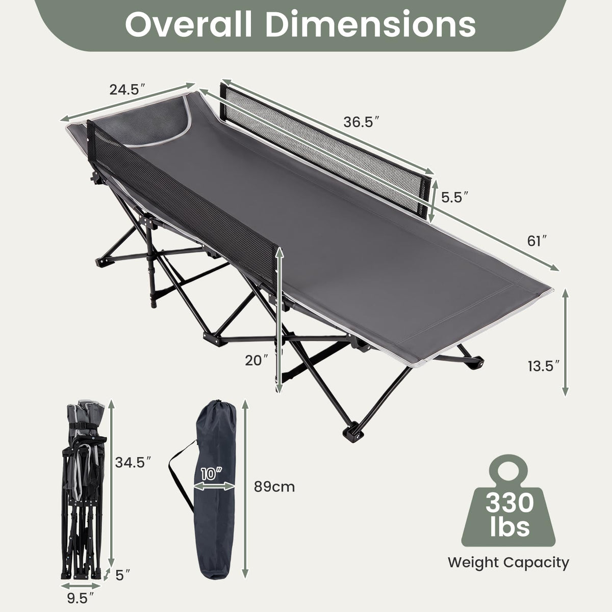 Foldable Kids Cot X73428