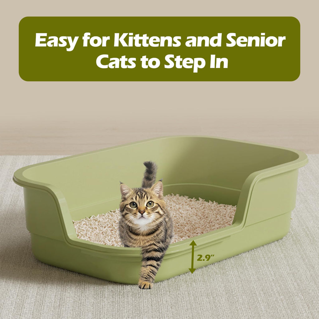 Extra Large High Sides Low Entry Cat Litter Box W47104
