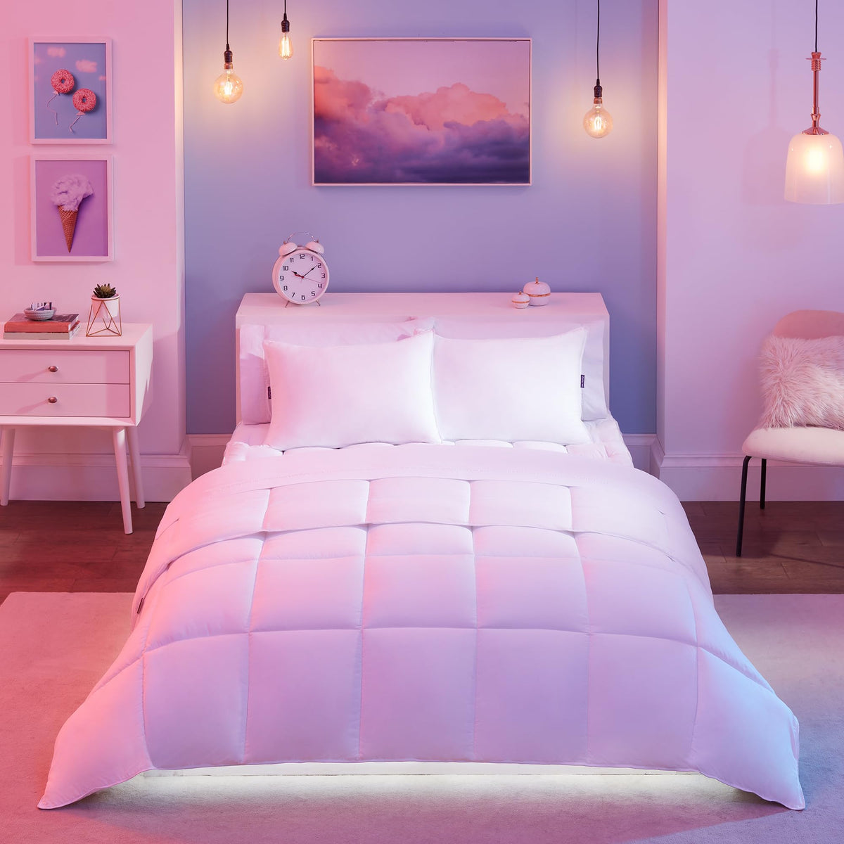 King Size Set of 2 Down Alternative Bed Pillows N645446