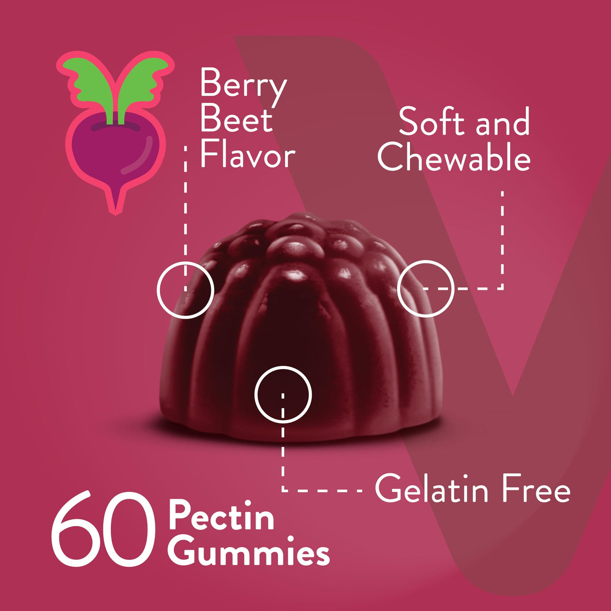 Beet Root Gummies 4000mg & Tart Cherry K262579
