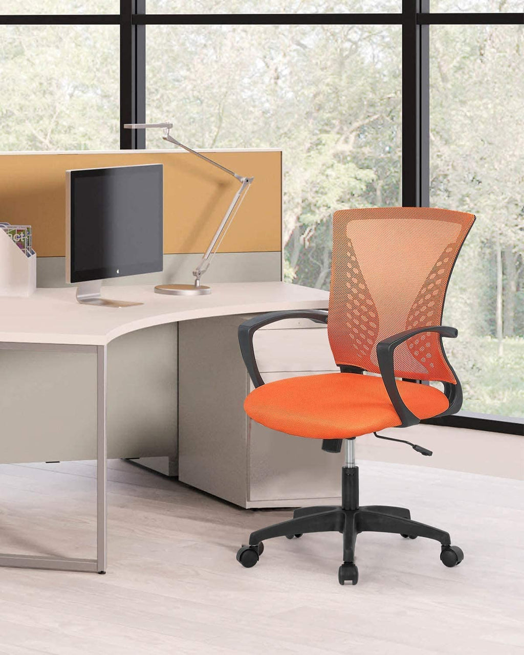 Orange Mesh Office Chair N1164