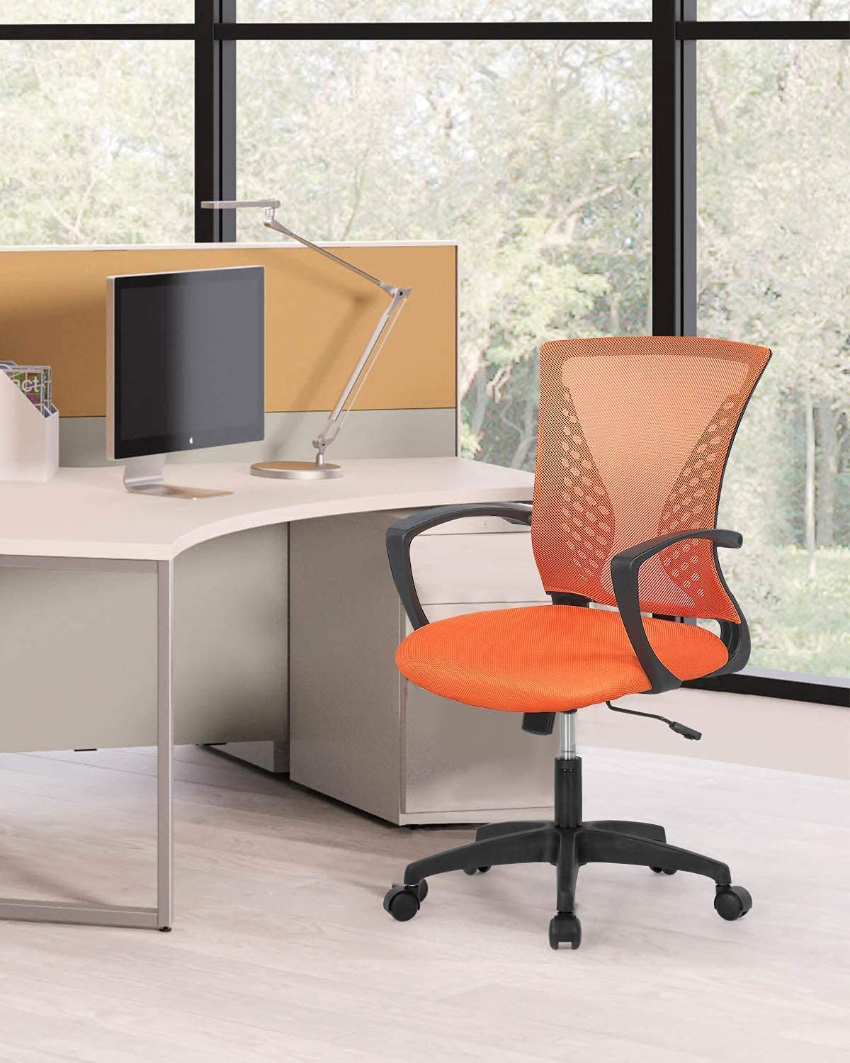 Orange Mesh Office Chair N1164